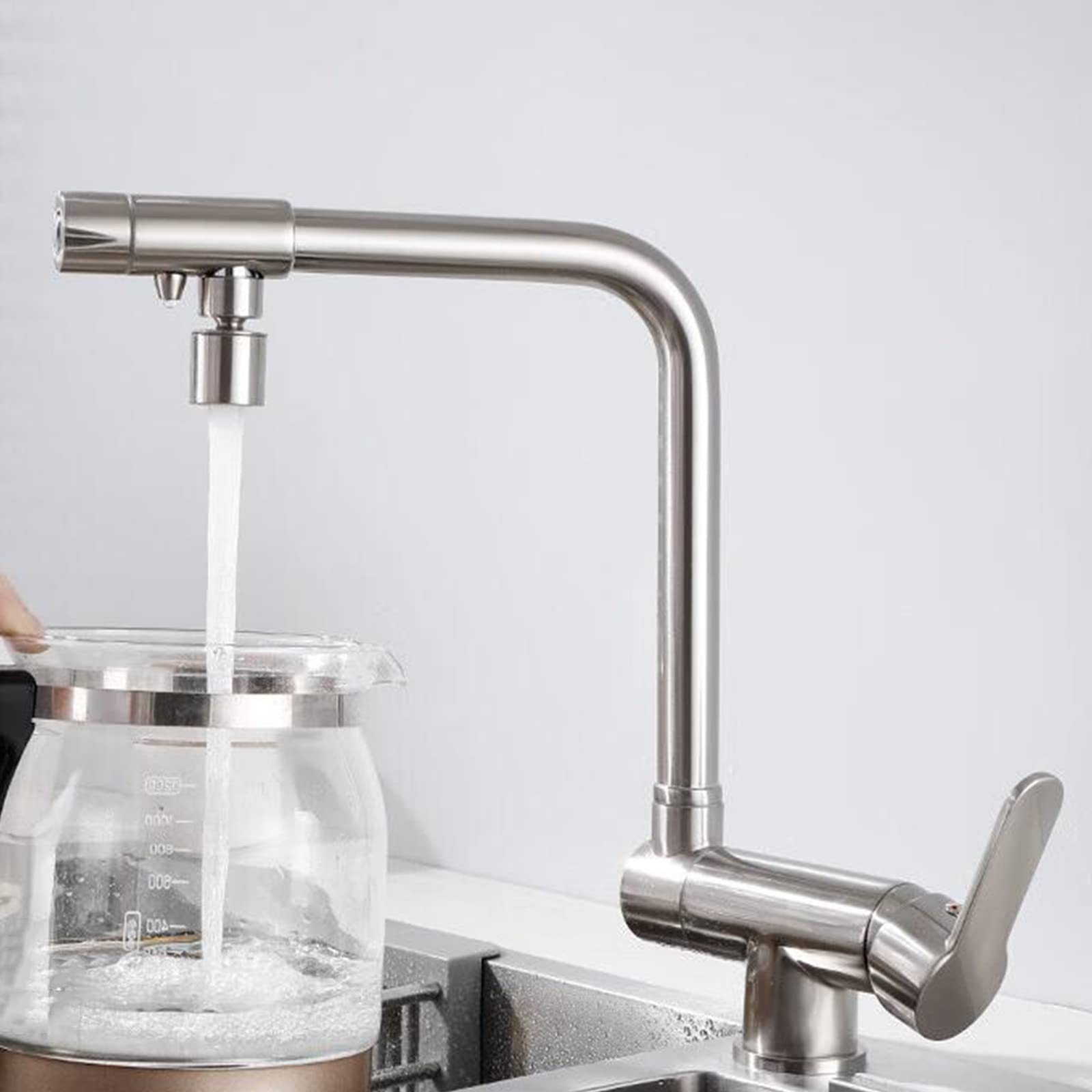 Amazon.com: CUTSUGOK Faucets,Kitchen Tap 3 Way Folding Kitchen